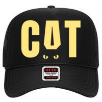 Cat Lover Ears Cute Gift High Crown Mesh Back Trucker Hat