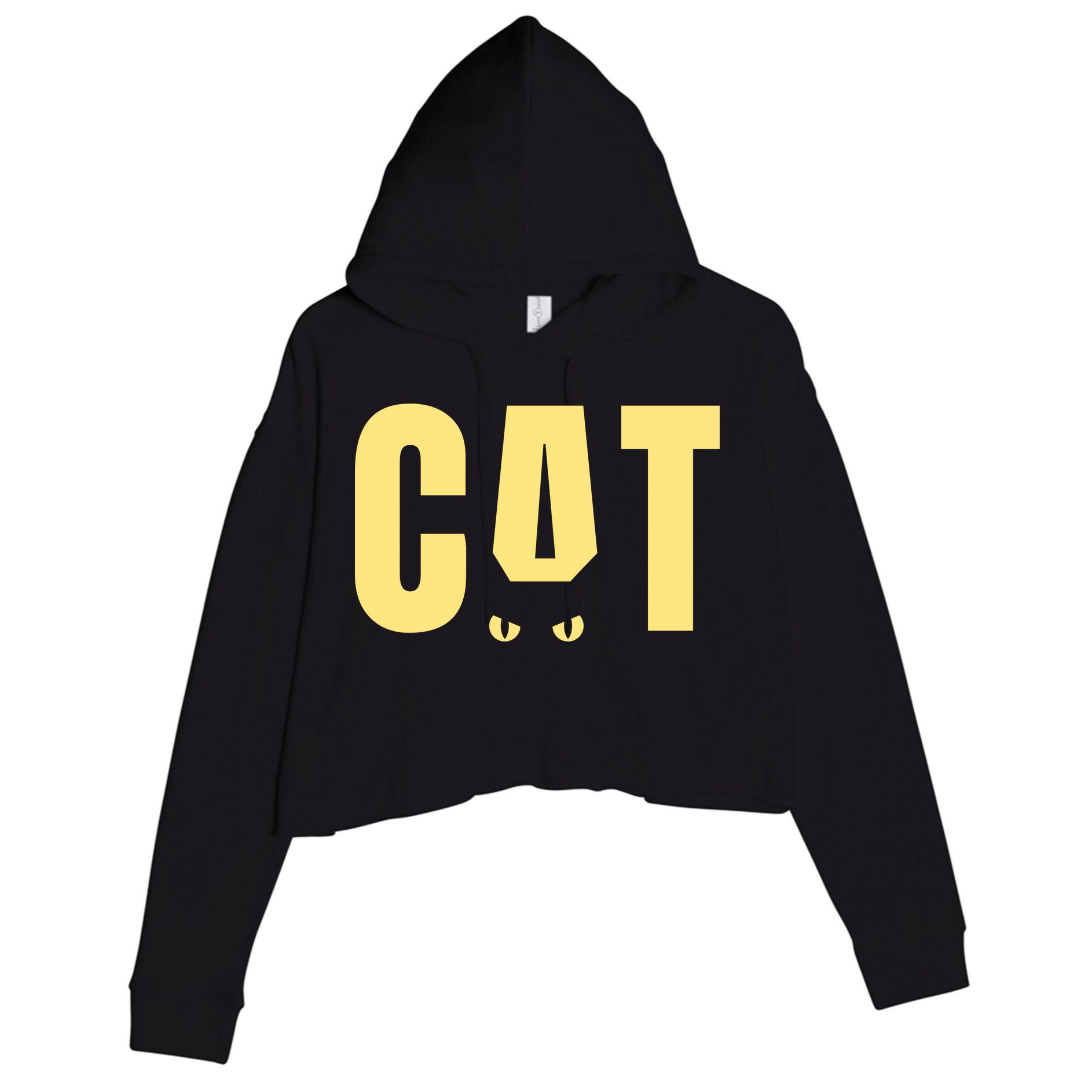 Cat Lover Ears Cute Gift Crop Fleece Hoodie