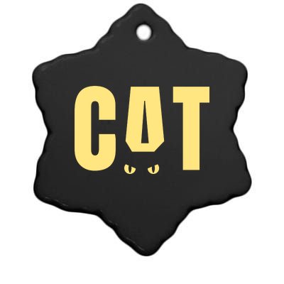 Cat Lover Ears Cute Gift Ceramic Star Ornament