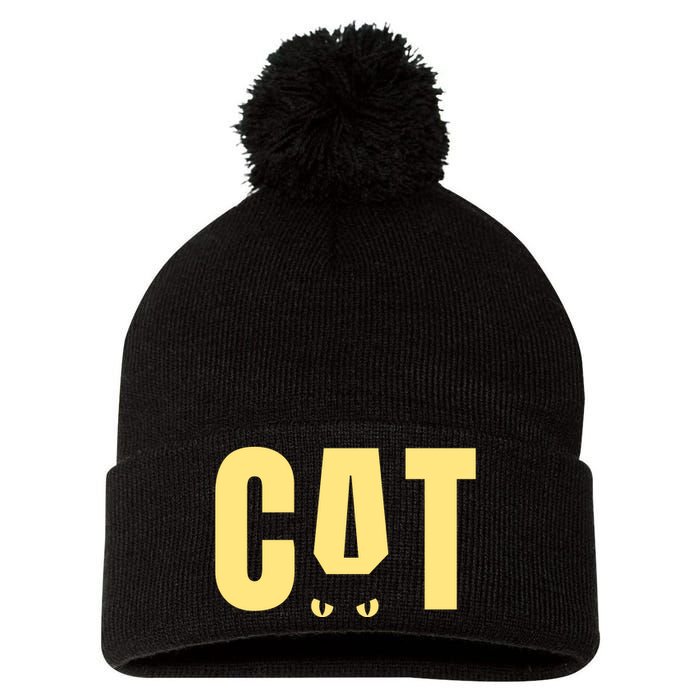 Cat Lover Ears Cute Gift Pom Pom 12in Knit Beanie