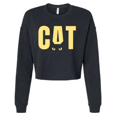 Cat Lover Ears Cute Gift Cropped Pullover Crew