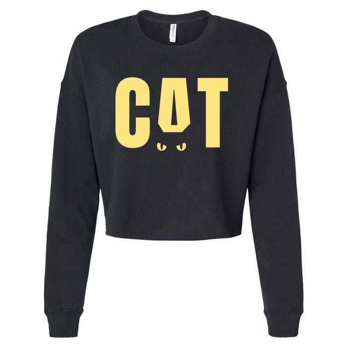 Cat Lover Ears Cute Gift Cropped Pullover Crew