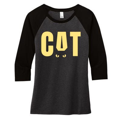 Cat Lover Ears Cute Gift Women's Tri-Blend 3/4-Sleeve Raglan Shirt