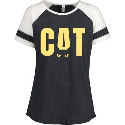 Cat Lover Ears Cute Gift Enza Ladies Jersey Colorblock Tee