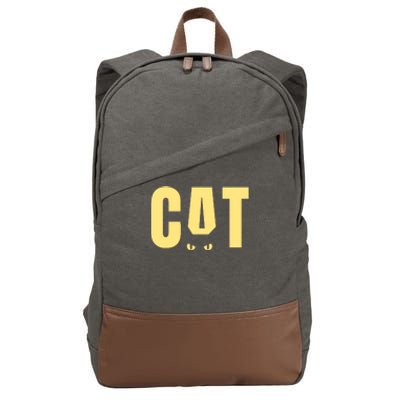 Cat Lover Ears Cute Gift Cotton Canvas Backpack