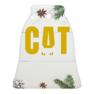 Cat Lover Ears Cute Gift Ceramic Bell Ornament