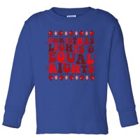 Christmas Lights & Equal Rights Feminist Pajama ProChoice Toddler Long Sleeve Shirt