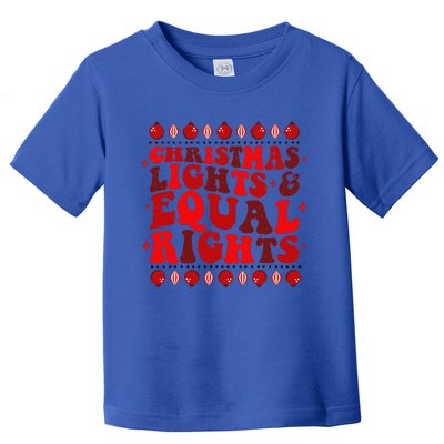 Christmas Lights & Equal Rights Feminist Pajama ProChoice Toddler T-Shirt