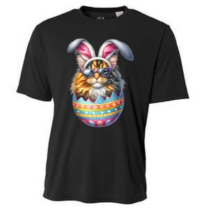 Cat Lover Easter Egg Happy Easter Bunny Ears Cooling Performance Crew T-Shirt