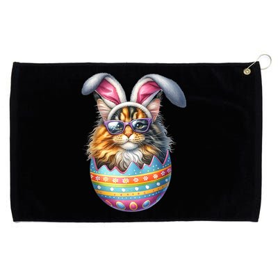 Cat Lover Easter Egg Happy Easter Bunny Ears Grommeted Golf Towel