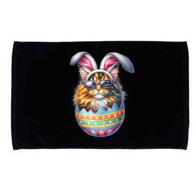 Cat Lover Easter Egg Happy Easter Bunny Ears Microfiber Hand Towel