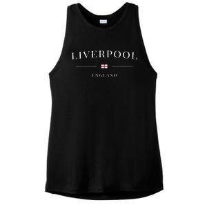 Cool Liverpool England City Ladies PosiCharge Tri-Blend Wicking Tank