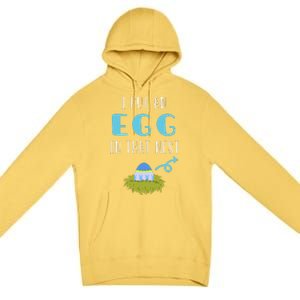 Cute Little Easter Egg Easter Pregnancy Announcement Funny Premium Pullover Hoodie