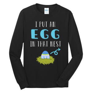 Cute Little Easter Egg Easter Pregnancy Announcement Funny Tall Long Sleeve T-Shirt