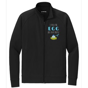 Cute Little Easter Egg Easter Pregnancy Announcement Funny Stretch Full-Zip Cadet Jacket