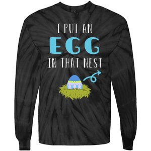 Cute Little Easter Egg Easter Pregnancy Announcement Funny Tie-Dye Long Sleeve Shirt