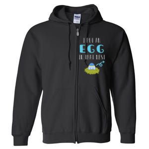 Cute Little Easter Egg Easter Pregnancy Announcement Funny Full Zip Hoodie