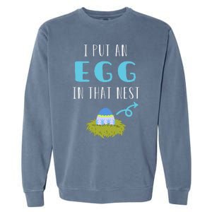 Cute Little Easter Egg Easter Pregnancy Announcement Funny Garment-Dyed Sweatshirt