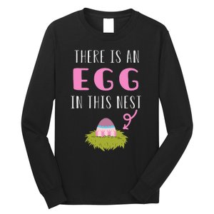 Cute Little Easter Egg Easter Pregnancy Announcement Long Sleeve Shirt