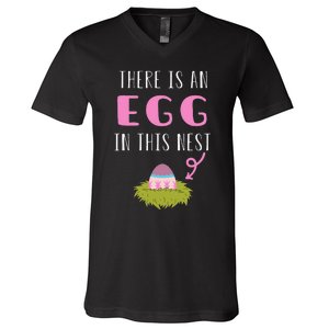 Cute Little Easter Egg Easter Pregnancy Announcement V-Neck T-Shirt