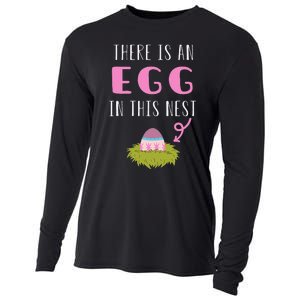 Cute Little Easter Egg Easter Pregnancy Announcement Cooling Performance Long Sleeve Crew