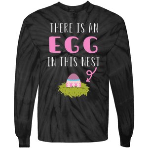 Cute Little Easter Egg Easter Pregnancy Announcement Tie-Dye Long Sleeve Shirt