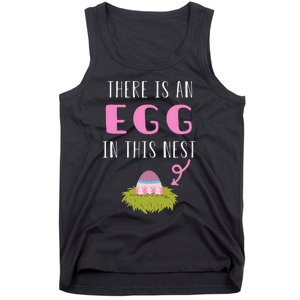 Cute Little Easter Egg Easter Pregnancy Announcement Tank Top