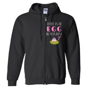 Cute Little Easter Egg Easter Pregnancy Announcement Full Zip Hoodie