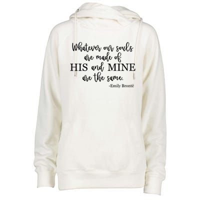 Classic Literature Emily Bronte Book Quote For Her Gift Womens Funnel Neck Pullover Hood