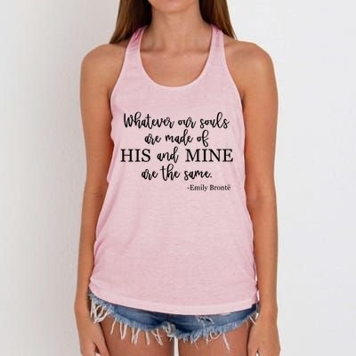 Classic Literature Emily Bronte Book Quote For Her Gift Women's Knotted Racerback Tank