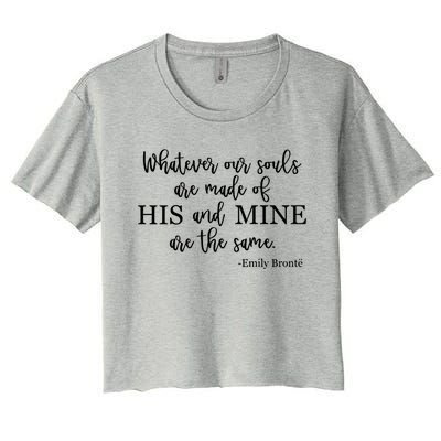 Classic Literature Emily Bronte Book Quote For Her Gift Women's Crop Top Tee