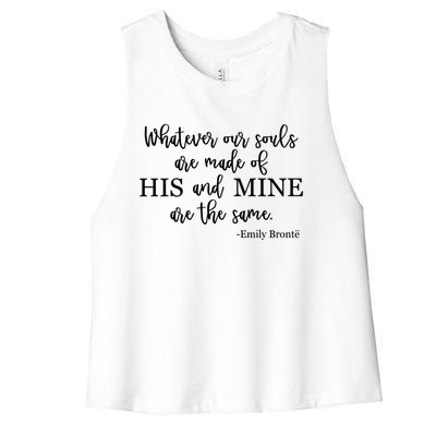 Classic Literature Emily Bronte Book Quote For Her Gift Women's Racerback Cropped Tank