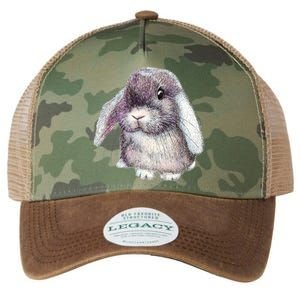 Cute Lop Eared Bunny Rabbit Artwork Funny Gift Legacy Tie Dye Trucker Hat