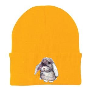 Cute Lop Eared Bunny Rabbit Artwork Funny Gift Knit Cap Winter Beanie