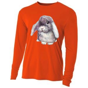 Cute Lop Eared Bunny Rabbit Artwork Funny Gift Cooling Performance Long Sleeve Crew