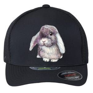 Cute Lop Eared Bunny Rabbit Artwork Funny Gift Flexfit Unipanel Trucker Cap