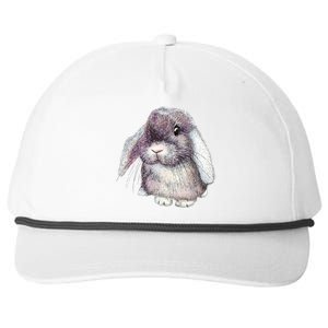 Cute Lop Eared Bunny Rabbit Artwork Funny Gift Snapback Five-Panel Rope Hat