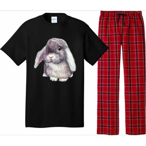 Cute Lop Eared Bunny Rabbit Artwork Funny Gift Pajama Set