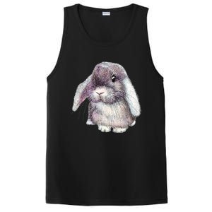 Cute Lop Eared Bunny Rabbit Artwork Funny Gift PosiCharge Competitor Tank