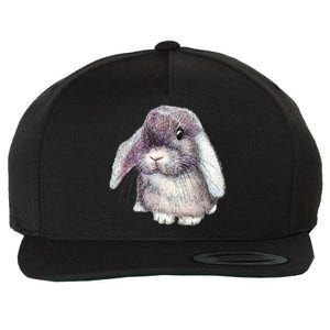 Cute Lop Eared Bunny Rabbit Artwork Funny Gift Wool Snapback Cap