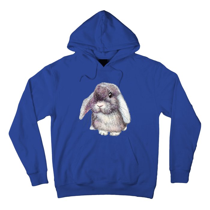 Cute Lop Eared Bunny Rabbit Artwork Funny Gift Hoodie