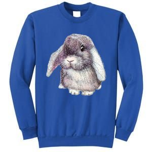 Cute Lop Eared Bunny Rabbit Artwork Funny Gift Sweatshirt