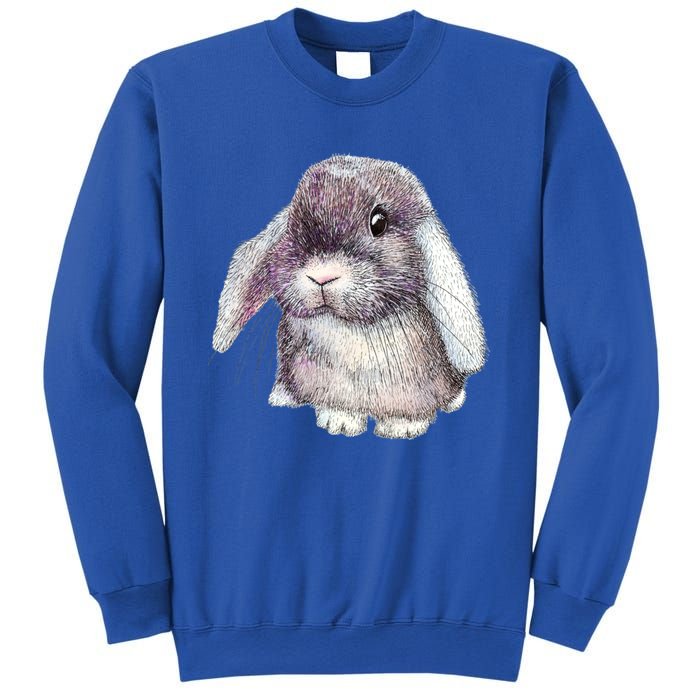 Cute Lop Eared Bunny Rabbit Artwork Funny Gift Sweatshirt