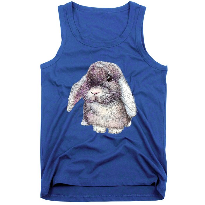 Cute Lop Eared Bunny Rabbit Artwork Funny Gift Tank Top