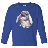 Cute Lop Eared Bunny Rabbit Artwork Funny Gift Toddler Long Sleeve Shirt