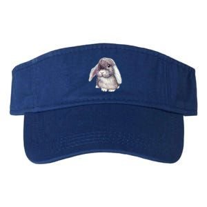 Cute Lop Eared Bunny Rabbit Artwork Funny Gift Valucap Bio-Washed Visor