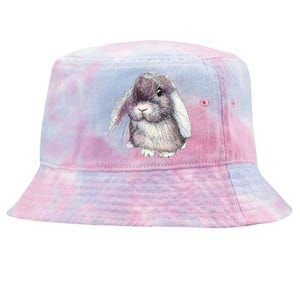 Cute Lop Eared Bunny Rabbit Artwork Funny Gift Tie-Dyed Bucket Hat