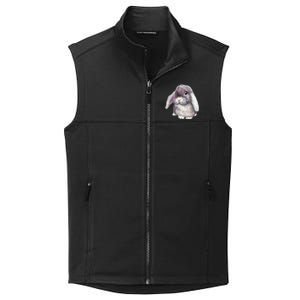 Cute Lop Eared Bunny Rabbit Artwork Funny Gift Collective Smooth Fleece Vest