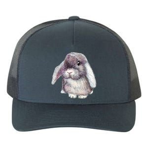 Cute Lop Eared Bunny Rabbit Artwork Funny Gift Yupoong Adult 5-Panel Trucker Hat