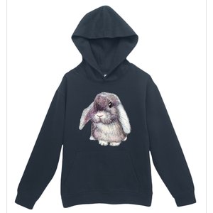 Cute Lop Eared Bunny Rabbit Artwork Funny Gift Urban Pullover Hoodie